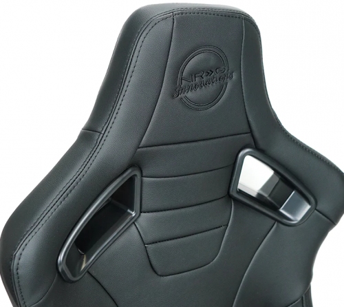 NRG Black Omega Reclinable Vinyl Racing Seat Pair K Series Parts