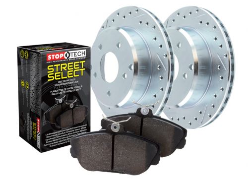 StopTech 02 06 RSX Type S Front Select Drilled Slotted Rotor Pad Kit K