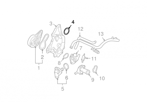  2 X BMW Genuine O-Ring - Water Pipe to Thermostat