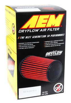 AEM 2.75 Inch Dryflow Air Filter With 9 Inch Element: K Series Parts