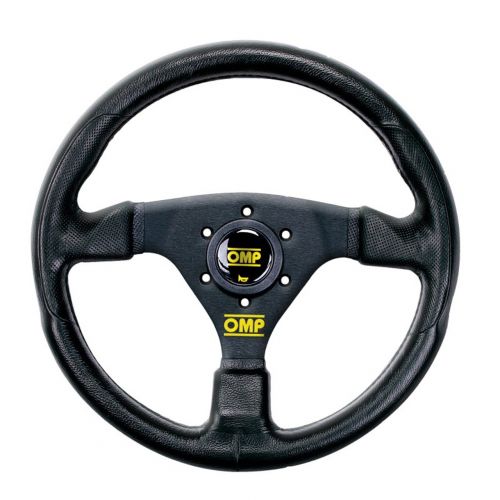 OMP 330mm Black Flat Face Black Spokes Racing GP Steering Wheel: K ...