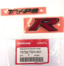 Honda OEM 17-20 Civic Type-R Front Red H Emblem: K Series Parts