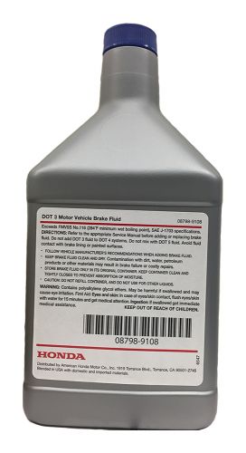 Honda Genuine DOT 3 Brake Fluid 1 Quart K Series Parts