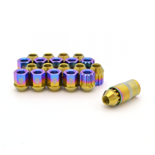 Nrg 0 Series M12 X 1 5 Neochrome Titanium Lug Nuts W Lock Key Socket K Series Parts