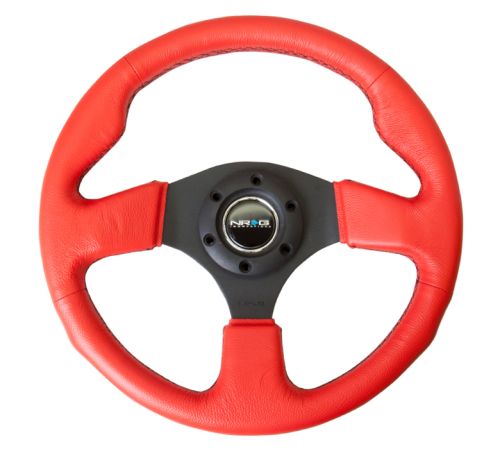 NRG Red Race Style Leather Steering Wheel: K Series Parts